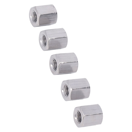 10 Stück M10x1,5 Sechskant-Verbindungsmutter 304SS Silber 2