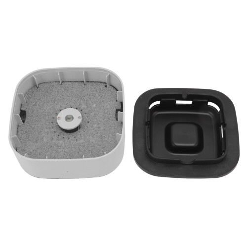 Rauchfreier Aschenbecher 2-in-1 grau ABS 13x13x7cm
