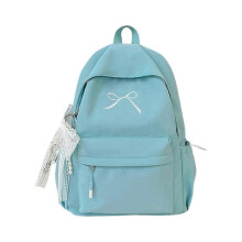 (Sky Blue) Bows Backpacks Travel Bag Large Capacity Casual Daypacks Student School Bag Japanese Styles Backpacks for Woman Girls Sky Blue