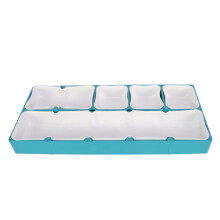 Stackable Watch Parts Container 5 Compartments Acrylic Rubber Blue for Crafts