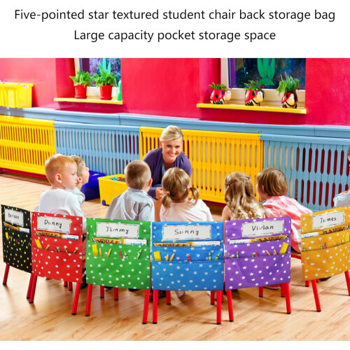 Chair Bag with Multiple Pockets for School, Classroom, Backrest, Durable Material, Practical Storage 1