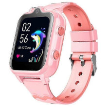 (Pink) D35-C 4G Phone Kids Smart Watch GPS Tracker Two-Way Video Call Dual-Lens Watch for Children