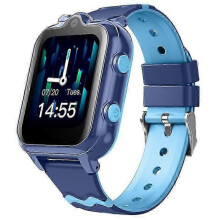 (Blue) D35-C 4G Phone Kids Smart Watch GPS Tracker Two-Way Video Call Dual-Lens Watch for Children