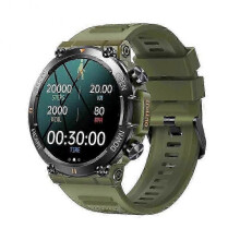 (green) Military Smart Watch for Men (Answer /Make Call) Rugged Heart Rate Fitness Tracker