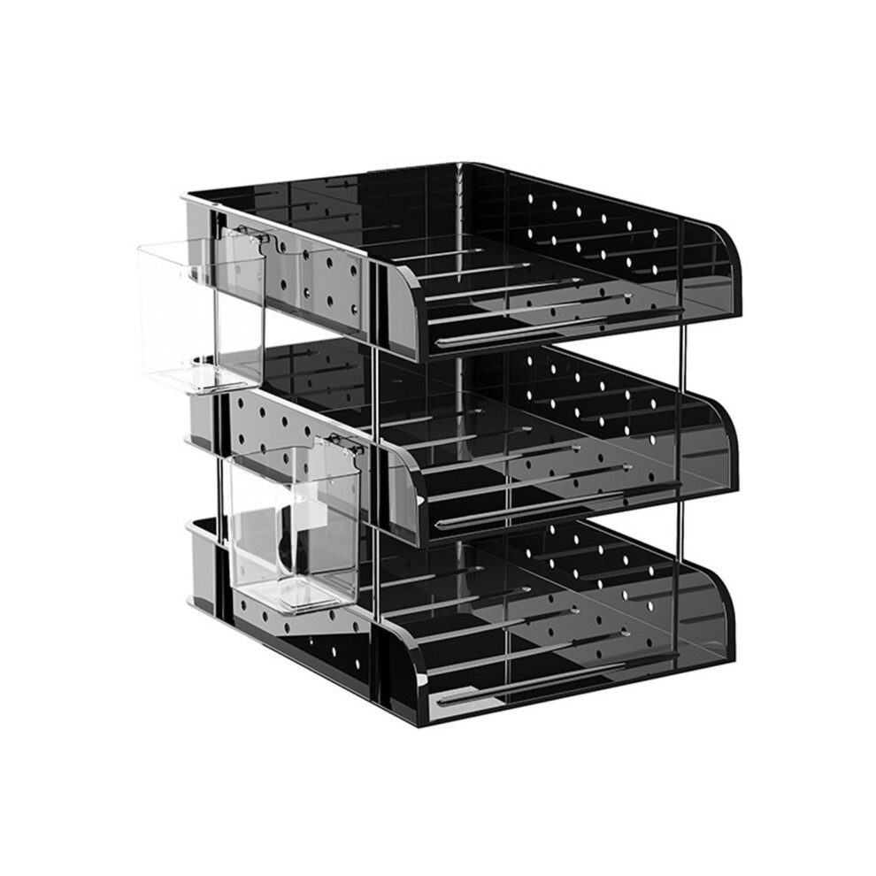 Multi-Purpose Desk Organizer with Pen Holder, Stackable Document Tray for Office, Durable and Stylish Design-image-OPC-PJHCKK6-NEW