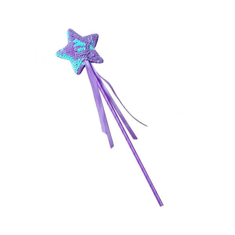 (Purple)Star Sequins Magic Stick Cosplay Props Girl Costume Wand Party Props