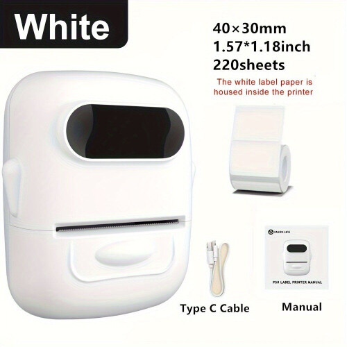 Mini-Fotodrucker mit 11 Papierrollen, blau