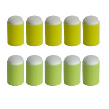 Fingerschwamm Daubers 10-Piece Set for Finger Painting, 3.3*1.8CM Foam Art Tools in Yellow and Green for Card Making