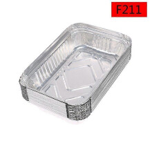 (20 Pc, F211) 20Pcs Tray Aluminum Foil Tray Air Fryer Tin Barbecue Baking Disposable Supplies