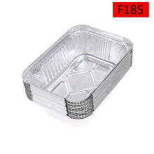 (20 Pc, F185) 20Pcs Tray Aluminum Foil Tray Air Fryer Tin Barbecue Baking Disposable Supplies