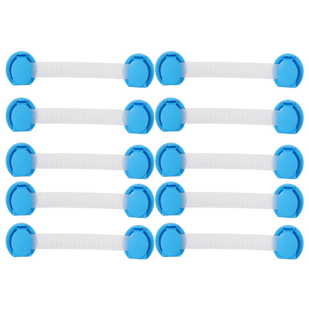 10Pcs Baby Safety Cabinet Strap Locks Baby Child Blue