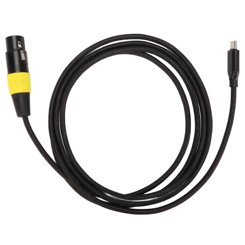 XLR-zu-USB-C-Kabel: Type-C zu XLR, 2 m Schwarz/Gelb 1