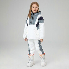 (130cm, White) Children'S Ski Suit Ski Suit Split Boy Warm Waterproof Parent-Child Baby Girl
