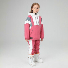 (160cm, Pink) Children'S Ski Suit Ski Suit Split Boy Warm Waterproof Parent-Child Baby Girl