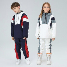 (110cm, Dark Blue) Children'S Ski Suit Ski Suit Split Boy Warm Waterproof Parent-Child Baby Girl