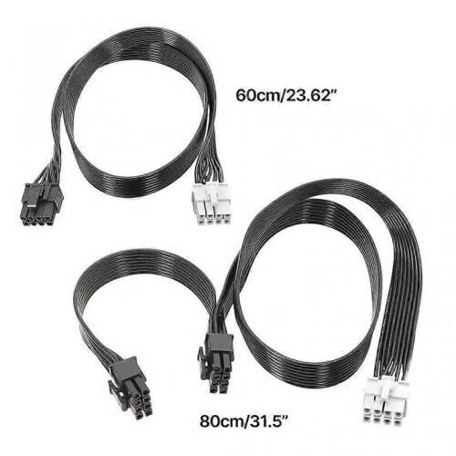 (Pair) PCIe 8pin To 6+2Pin Power Supply Cable GPU 8 Pin To 8pins PSUs Modular Cable 2