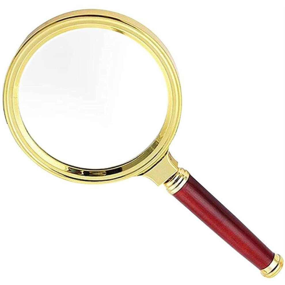 10x Handheld Magnifying Glass with Optical Acrylic Lens, High Definition Portable Loupe for Seniors Reading Newspapers