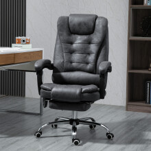 Vinsetto Ergonomic Heated Massage Office Chair - 6 Massage Points, 135 Recline, Lumbar Heat, 921-318V71DB, Dark Grey