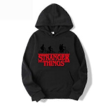 (M, Black) Stranger Things Theme Teens Men Hoodies Long Sleeve Hooded Sweatshirt Pullover Tops 1