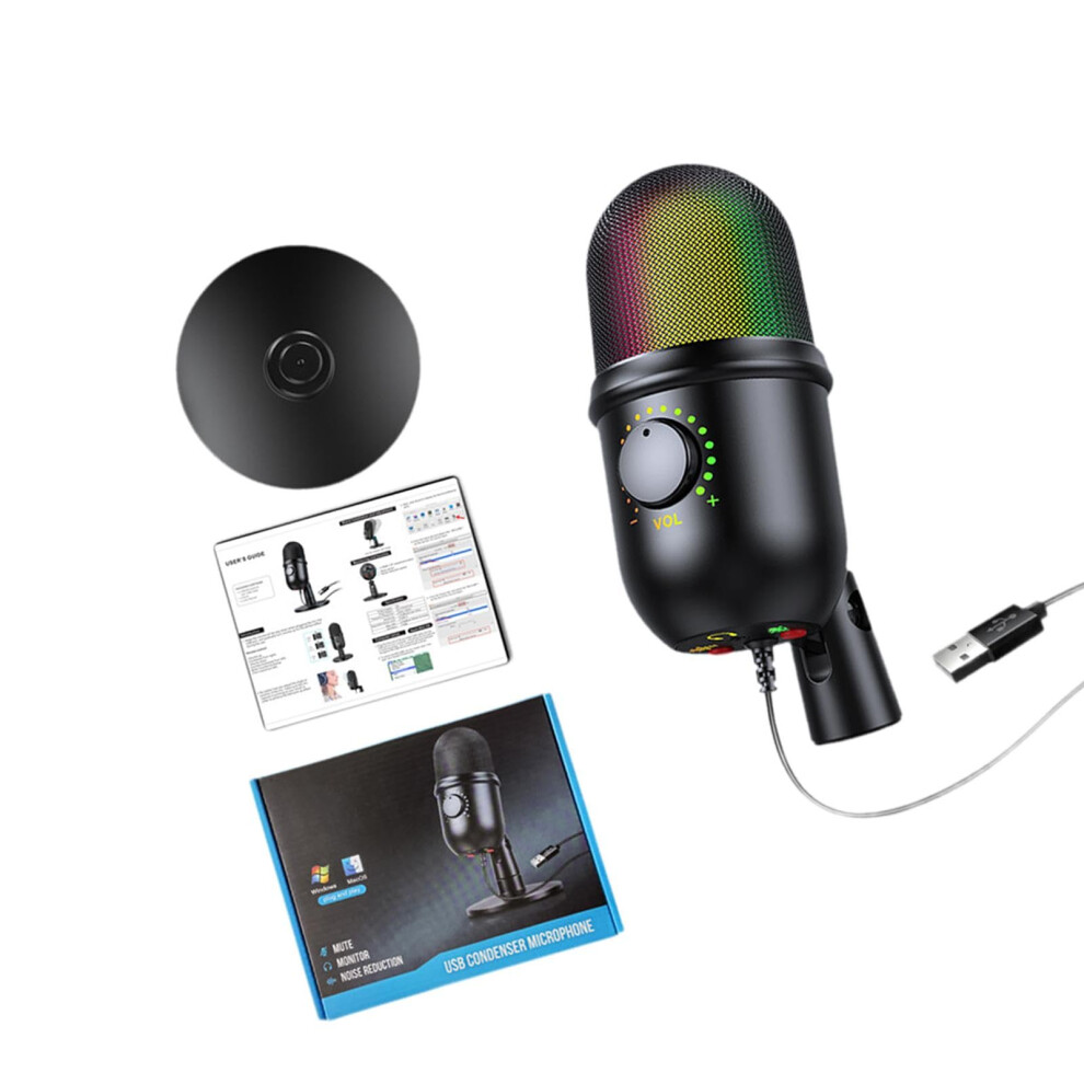 Usb Condenser Microphone For Pc Gaming, Plug And Play Desktop Microphone With High-Quality Sound For Recording 6493810572500