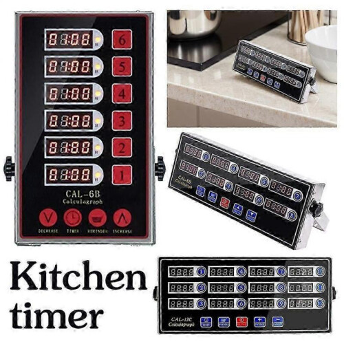 (Tier 8) Commercial 8 Channels Digital Kitchen Timer, Stainless Steel Calculagraph Tim 2