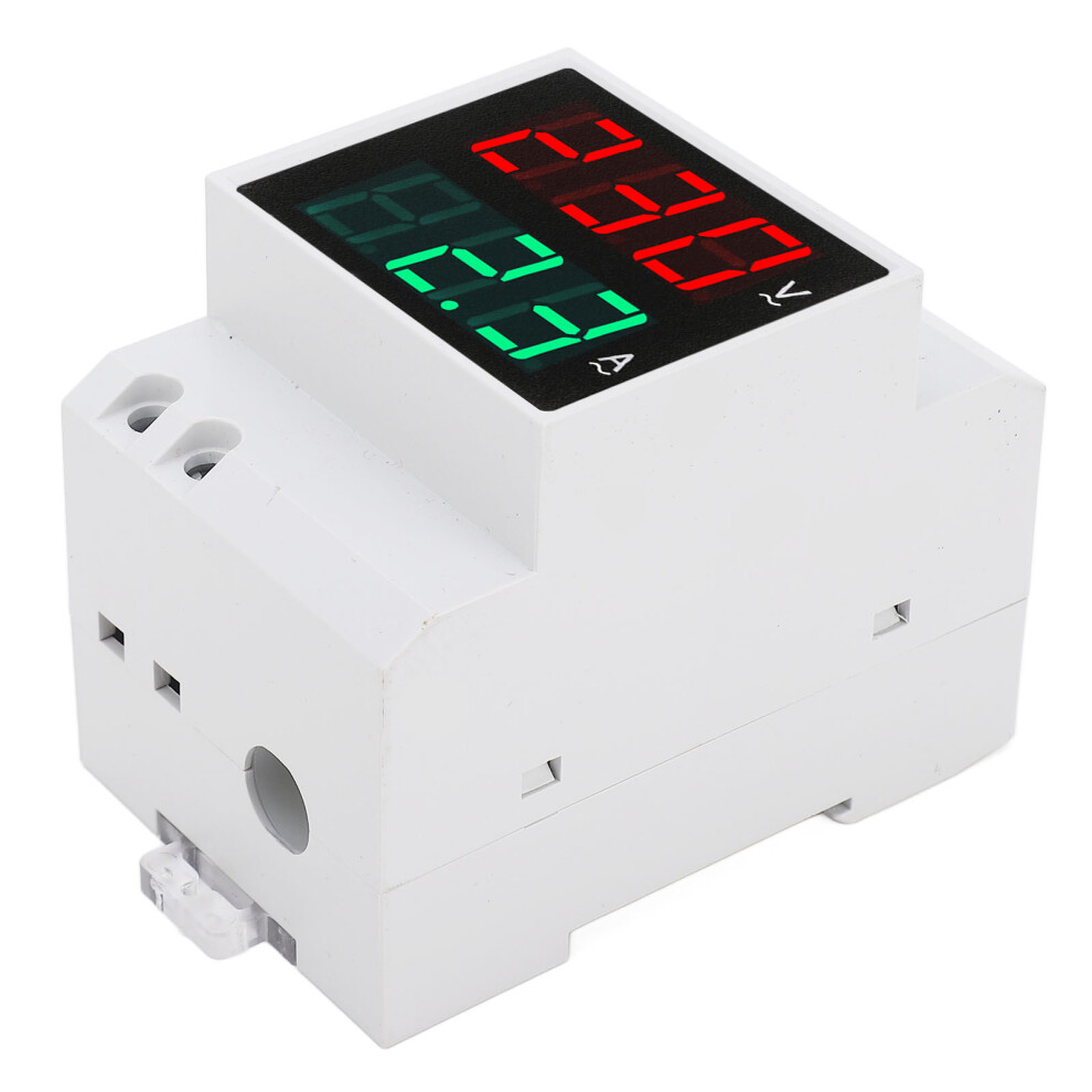 Dual Led Ac Din Rail Meter Voltmeter Ammeter 80Â300V 0.1Â99.9A 7901338609442