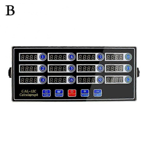 (Tier 12) Commercial 8 Channels Digital Kitchen Timer, Stainless Steel Calculagraph Tim