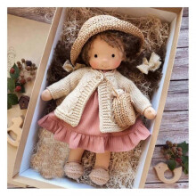 (J) Waldorf Doll Handmade, Handmade Waldorf Doll, Vintage Crocheted Doll