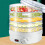 Small Food Dehydrator Machine for Jerky Fruits Veggies, Plastic, 1500g 4