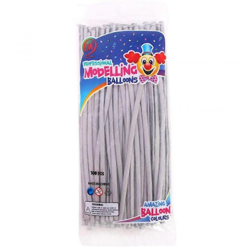 (Silver) 100Pcs Magic Balloons Long Latex Balloon Multifunction Supplies Household