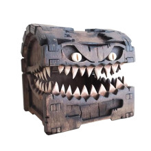 Devil Box for Storing Plei Wooden Building Blocks, DIY Craft Storage Organizer, Colored Graffiti Design, Decorative Box