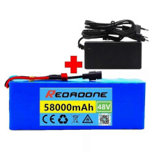 (13S3P58000T, Car UK standard) NEW 48v 58ah 13s3p 18650 Battery Lithium Battery 58000mah Electric Bicycle Moped Electric Lithium Ion Battery Pack FT