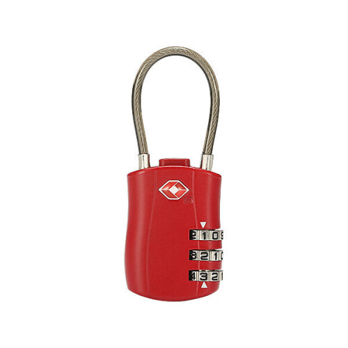 (Red) Travel TSA Luggage Lock 3 Digit Combination Suitcase Locks