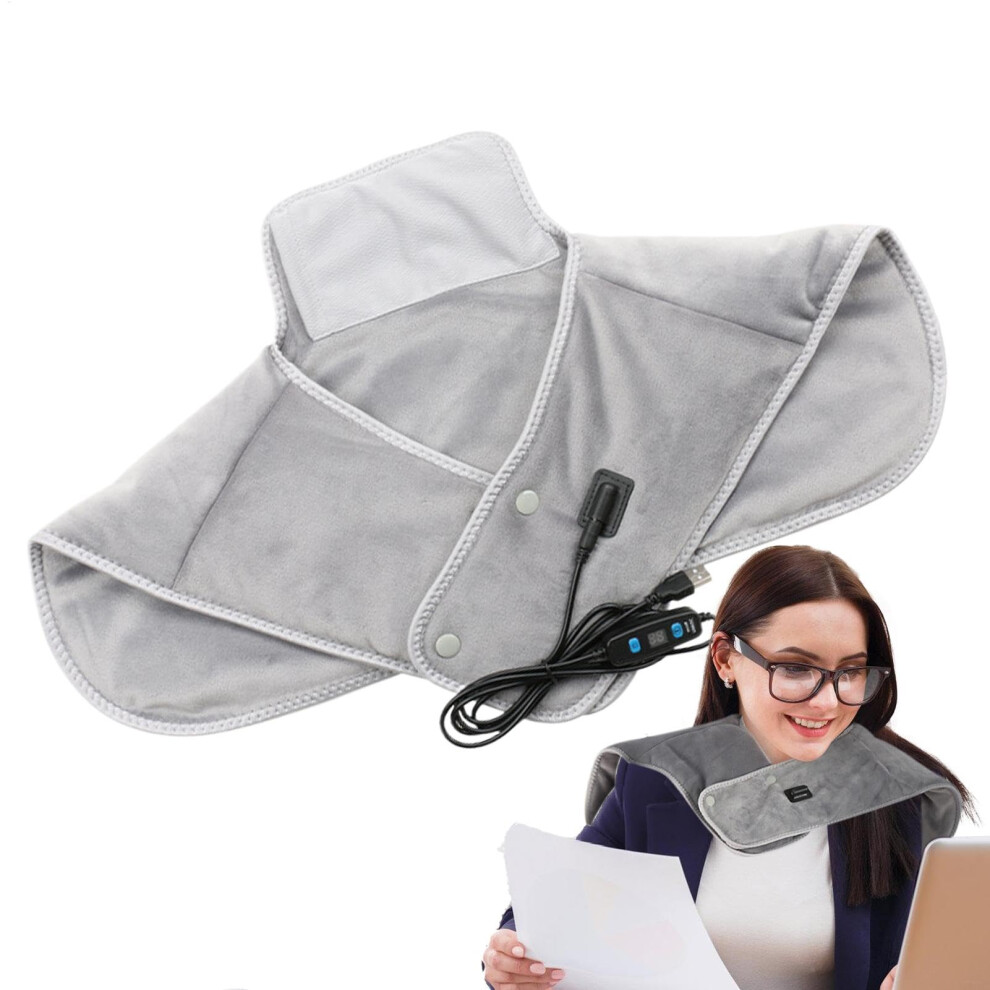 Electric Heating Pad for Neck and Shoulder Relief | Portable USB Heated Wrap for Back, Neck, and Shoulder Pain Management