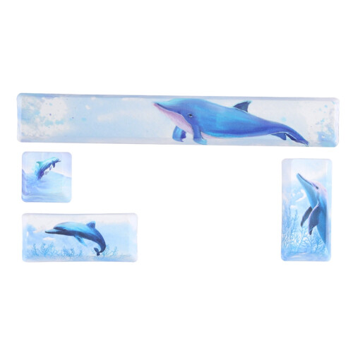DIY Dolphin Pattern Keyboard Keycaps 2