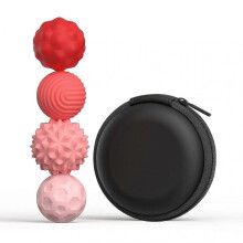 (4 Pack Red) Silicone Magnetic Balls for Adults Kids Large Silicone Magnets Balls Decompression Toys Present for Kids