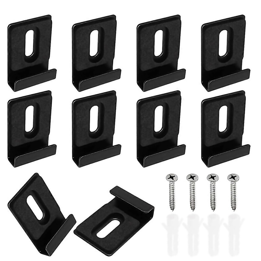 For Hardware Mirror Clips For Wall Mounting Single Hole Black-image-OPC-PJHCT9C-NEW