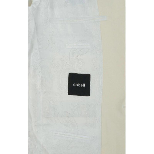 (42 Long, Cream) Mens White Tuxedo Dinner Jacket Regular Fit Notch Lapel 2