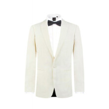(40 Short, Cream) Mens White Tuxedo Dinner Jacket Regular Fit Notch Lapel