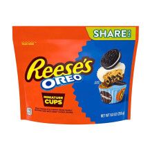 Reese's Oreo Milk Chocolate & White Creme Peanut Butter Miniature Cups Share Size (255g)