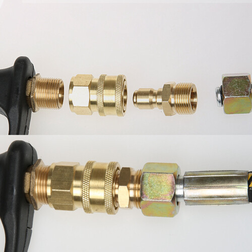 5000 PSI Schnellkupplungen M141,5 mm Messing/Edelstahl 2