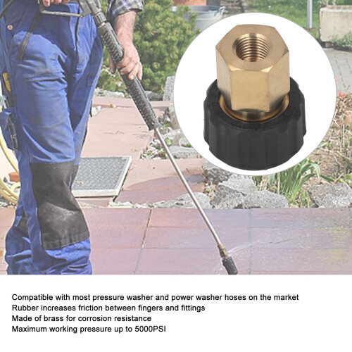 Messing G1/4in zu M22x1,5 Adapter Ø 15 mm 5000 PSI 2