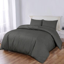 (Charcoal Duvet Cover with Pillow Case Pair, King) Luxury Duvet Cover Bedding Set 10.5, 13.5, 15 Tog