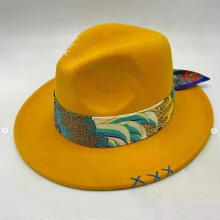 (20) Suede Painting Felt Hats For Men And Women, Hand Sewn Adjustable Fall Winter Fashion Party Hats And Gifts