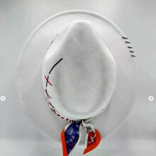 (21) Suede Painting Felt Hats For Men And Women, Hand Sewn Adjustable Fall Winter Fashion Party Hats And Gifts