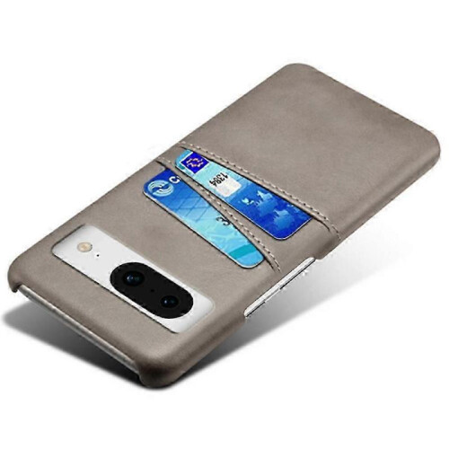 (Grey) For Google Pixel 8a Case Pu Leather+pc Phone Cover With 2 Card Slots 2