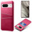 (Rose) For Google Pixel 8a Case Pu Leather+pc Phone Cover With 2 Card Slots 1