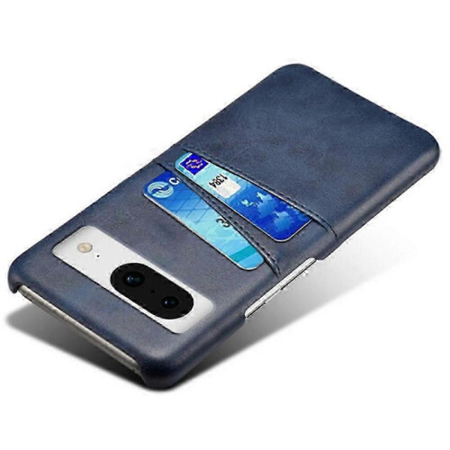 (Blue) For Google Pixel 8a Case Pu Leather+pc Phone Cover With 2 Card Slots 2