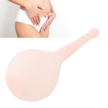 Enema Douche Bulb Kit, ABS Silicone, Reusable, Pink, 10x10.6cm