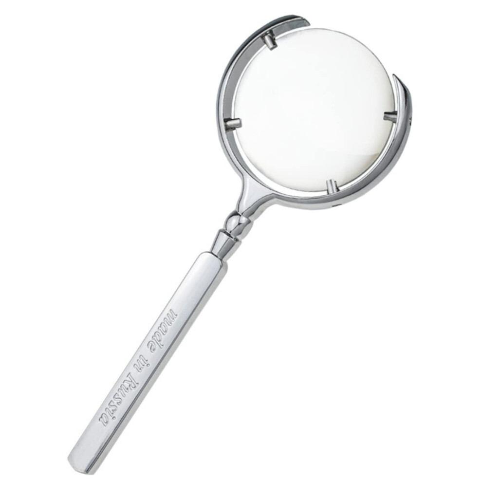 Blue/Silver Magnifying Glass Visual Aid Metal Reading Glasses With Powerful Magnification And Lightweight Design
